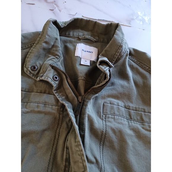 Old Navy Women's Green Cargo Jacket Military Style Size XS Lightweight Utility - Picture 8 of 16